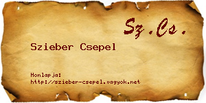 Szieber Csepel névjegykártya